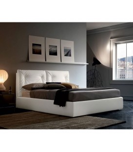 Letto Matrimoniale Imbottito Testiera Cucitura Rilievo Edgar Felis