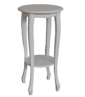 Porta Vaso Bianco in legno circolare 2 piani