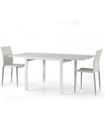Tavolo da Pranzo Quadrato Bianco Allungabile
