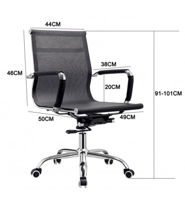 Sedia Nera con schienale alto da ufficio