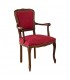 Poltrona Parigina in Legno Intarsiato Velluto Rosso
