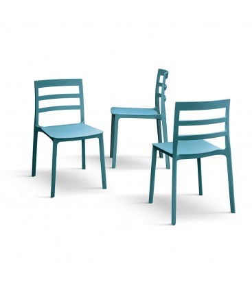 Sedia in polipropilene Blu