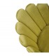 Sedia in Velluto Giallo con Struttura in Metallo