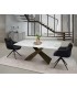 Tavolo Allungabile con Base in Metallo Bronzo e Piano in Ceramica