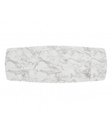 Dimensioni Tavolo Allungabile con Base in Metallo Bronzo e Piano in Ceramica effetto marmo