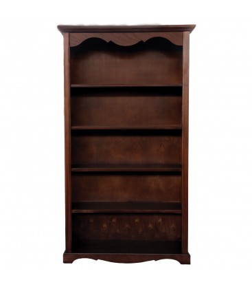 Libreria classica in legno 4 ripiani zoccolo aperto