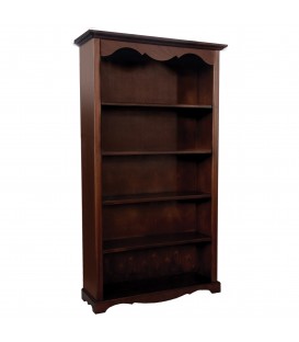 Libreria in legno classica 4 ripiani Noce