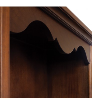 Libreria classica in legno 4 ripiani zoccolo aperto