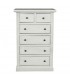 Cassettiera in legno Shabby chic Bianco Anticato 4+2 cassetti