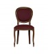 Sedia Paris in Legno da Sala Noce rivestimento Ecopelle Bordeaux