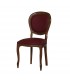 Sedia Paris in Legno da Sala Noce rivestimento Ecopelle Bordeaux