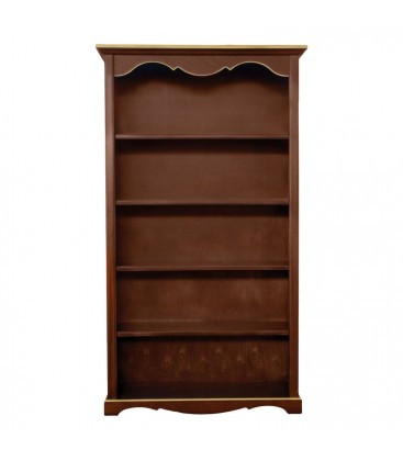 Libreria classica in legno 4 ripiani zoccolo aperto