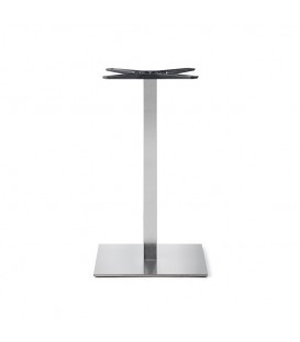 Base Colonna Slim con Basamento Piatto – Acciaio Cromato Lucido