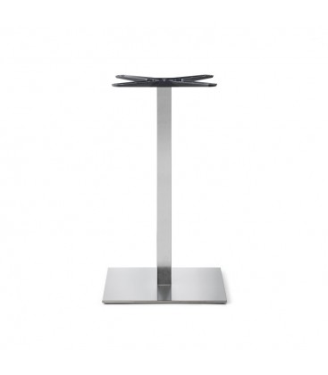 Base Colonna Slim con Basamento Piatto – Acciaio Cromato Lucido