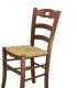 Sedia in legno modello Rochelle seduta paglia noce