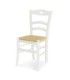 Sedia in legno modello Rochelle seduta paglia bianco