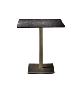 Base in Acciaio Colonna Slim con Basamento Piatto – Ottone Antico