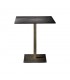 Base in Acciaio Colonna Slim con Basamento Piatto – Ottone Antico