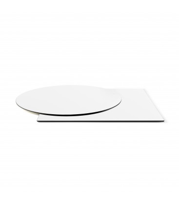 Tavolo da Ristorante Base Quadrata in Ferro Piano Rovere Nodato