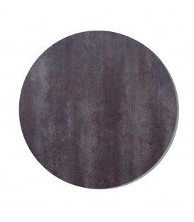 Tavolo da Ristorante Base Quadrata in Ferro Piano Rovere Nodato
