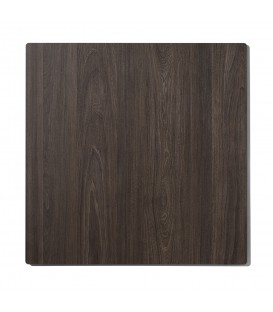 Tavolo da Ristorante Base Quadrata in Ferro Piano Rovere Nodato