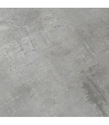 Tavolo Base in Metallo Bianco e Piano Finitura Grigio Cemento con 2 allunghe