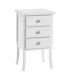 Comodino in legno Shabby Chic Bianco