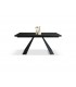 Tavolo Allungabile con Base in Metallo Bronzo e Piano in Ceramica Nero Opaco