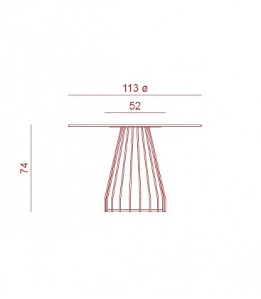 Tavolo CASTORE diametro 70 cm - Antracite