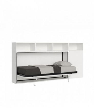 Letto singolo a scomparsa Kando A - Bianco frassino