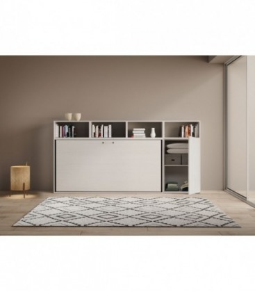 Letto singolo a scomparsa Kando A - Bianco frassino