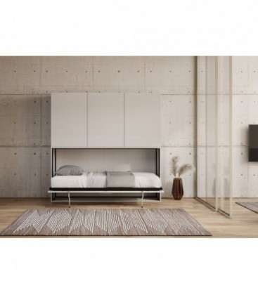 Letto singolo a scomparsa Kando D - Bianco frassino