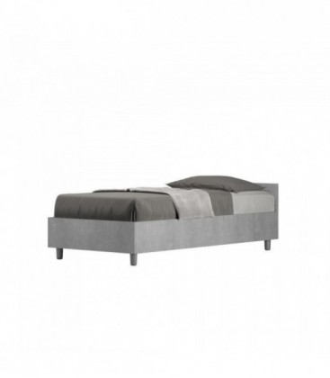 Letto singolo Nuamo con rete 80x200 - Cemento