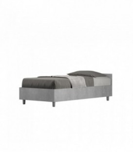 Letto singolo Nuamo contenitore 80x200 - Cemento