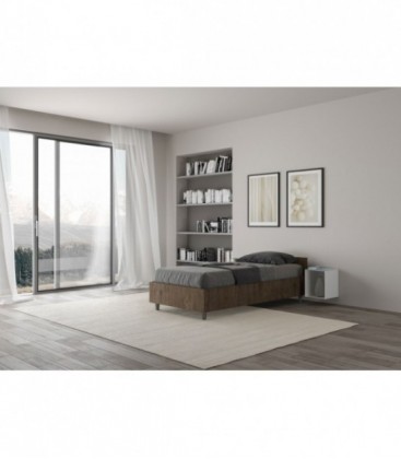 Letto singolo Nuamo senza rete 80x200 - Noce
