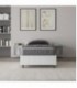 Letto singolo con rete 80x200 bianco frassino Nuamo