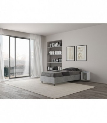Letto singolo Nuamo con rete 80x200 - Cemento