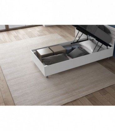 Letto singolo contenitore 80x200 bianco frassino Nuamo