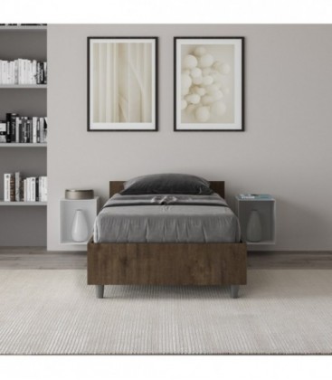Letto singolo Nuamo contenitore 80x200 - Noce