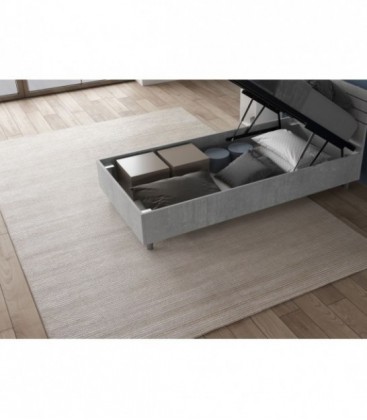 Letto singolo Nuamo contenitore 80x200 - Cemento