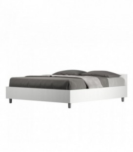 Letto matrimoniale Nuamo con rete 160x190 - Bianco Frassino