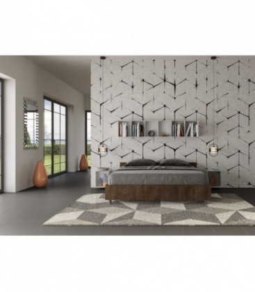 Letto matrimoniale Nuamo con rete 160x190 - Noce
