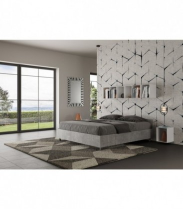 Letto matrimoniale Nuamo contenitore 160x190 - Cemento