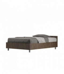 Letto una piazza e mezza Nuamo senza rete 120x190 - Noce