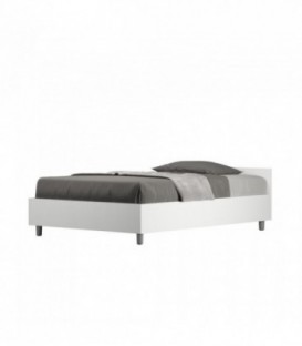 Letto una piazza e mezza Nuamo con rete 120x190 - Bianco Frassino