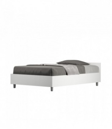 Letto una piazza e mezza Nuamo con rete 120x190 - Bianco Frassino