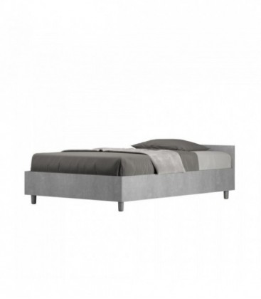 Letto una piazza e mezza Nuamo con rete 120x190 - Cemento