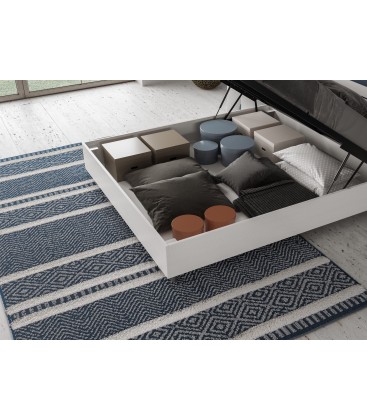 Letto una piazza e mezza Nuamo contenitore 120x190 - Cemento