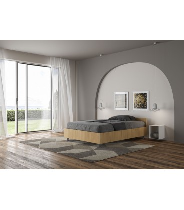Letto una piazza e mezza Nuamo con rete 120x190 - Quercia
