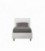 Letto singolo Adele imbottito 80x190 senza rete - rivestimento similpelle bianco